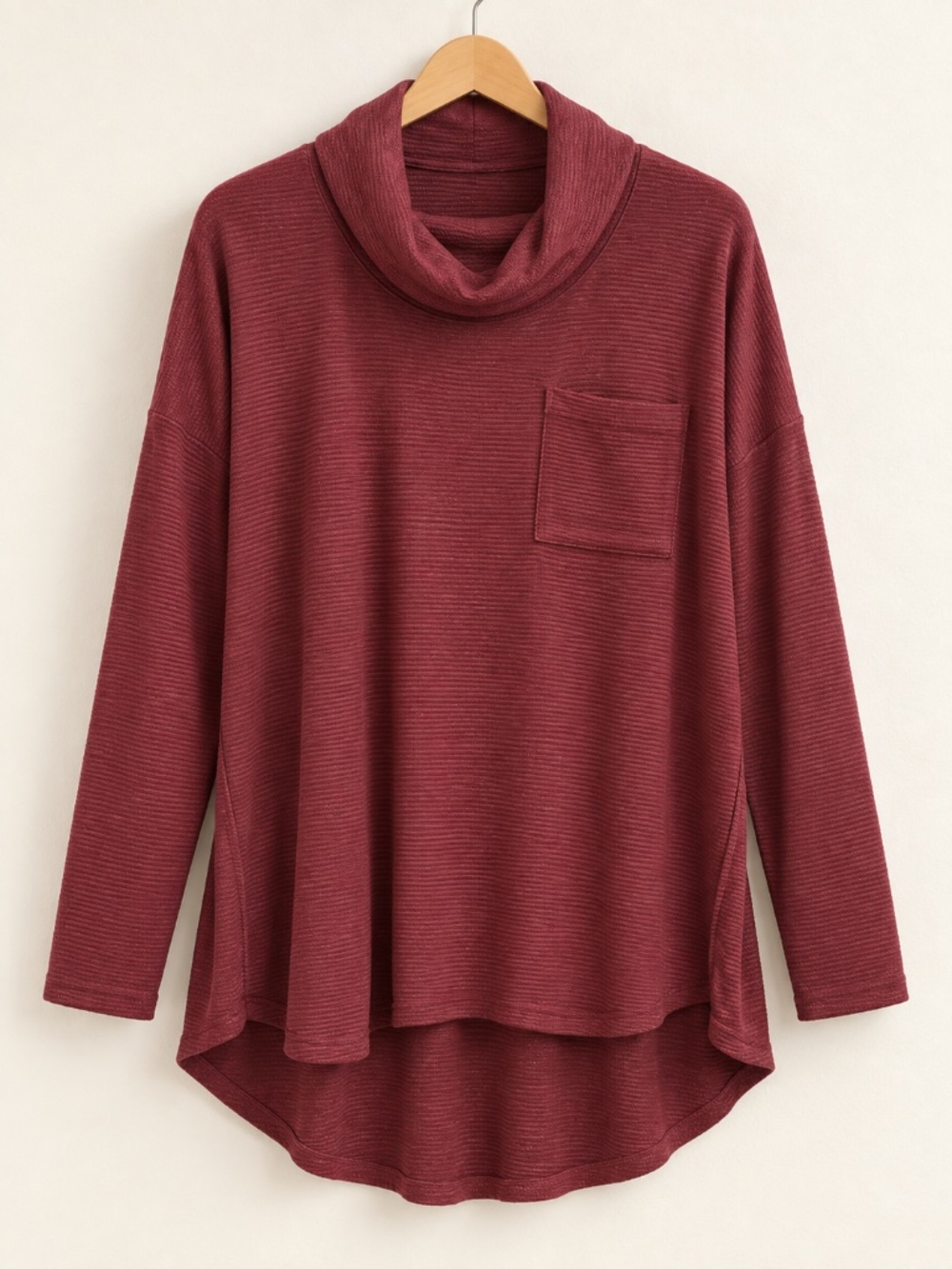 Dear Scarlett Wine Burgundy 3-Piece Textured Knit Lounge Set - Picture 3 of 4